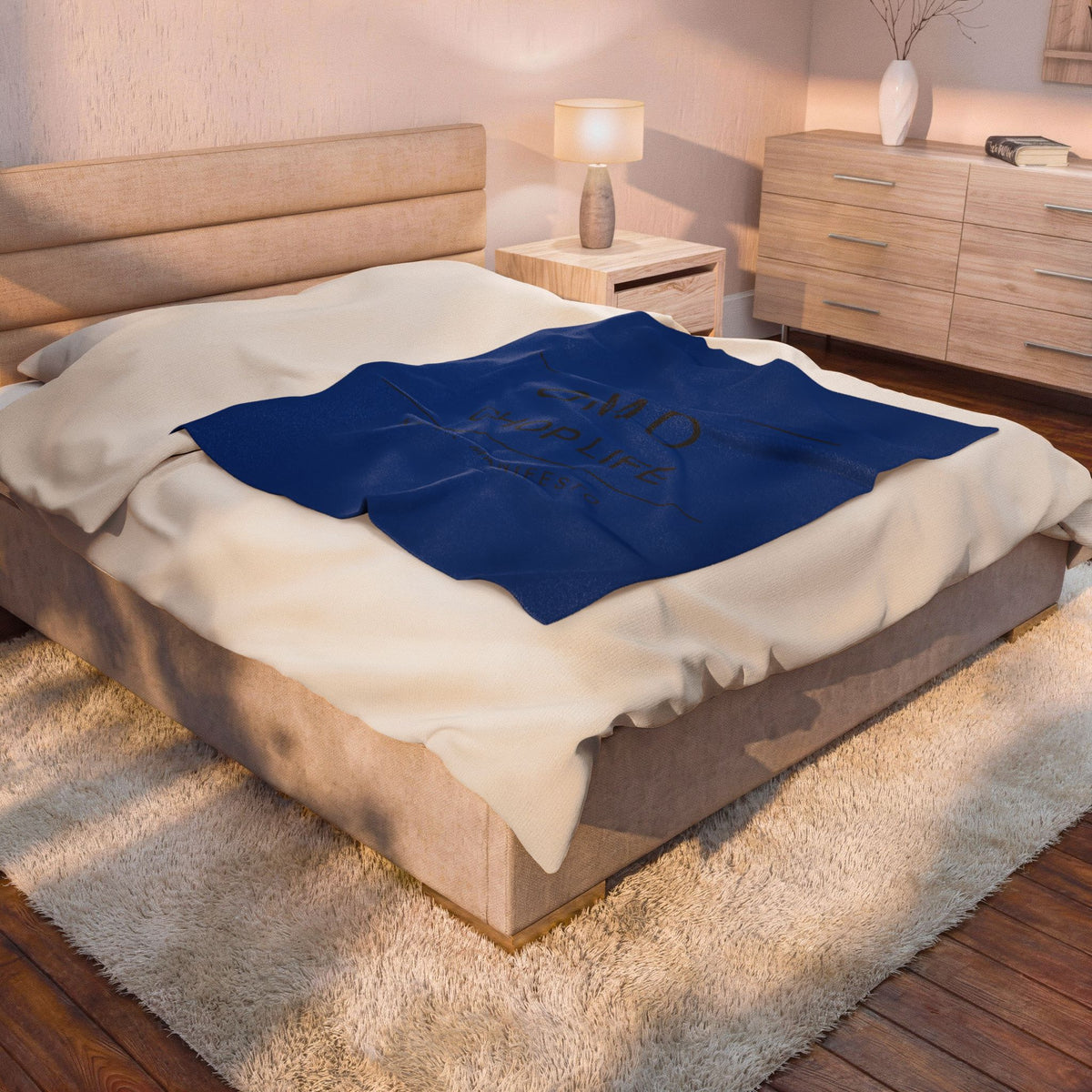 OMO CHOP LIFE Naija Velveteen Throw Blanket