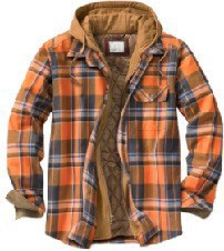 Mens Plaid Hooded Jacket