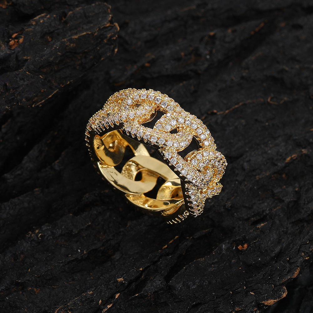 Chain Electroplated Zircon Rings