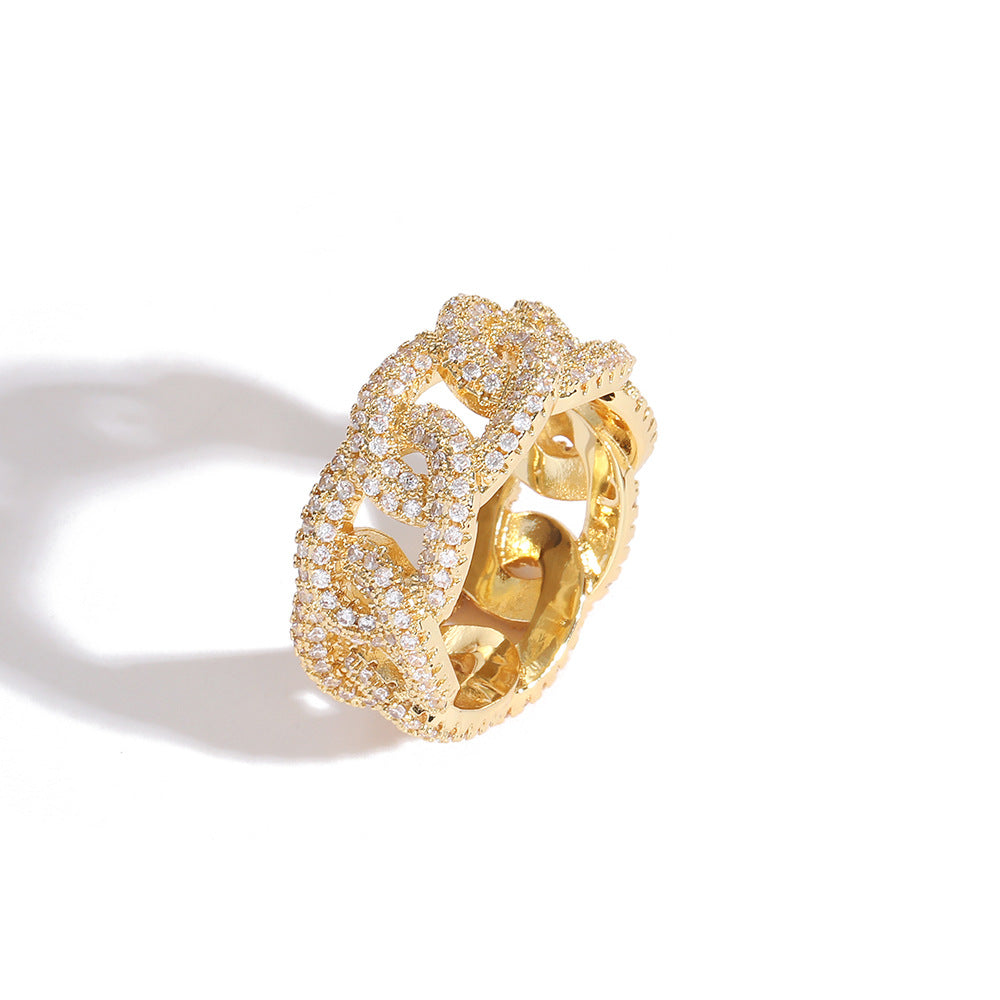 Chain Electroplated Zircon Rings