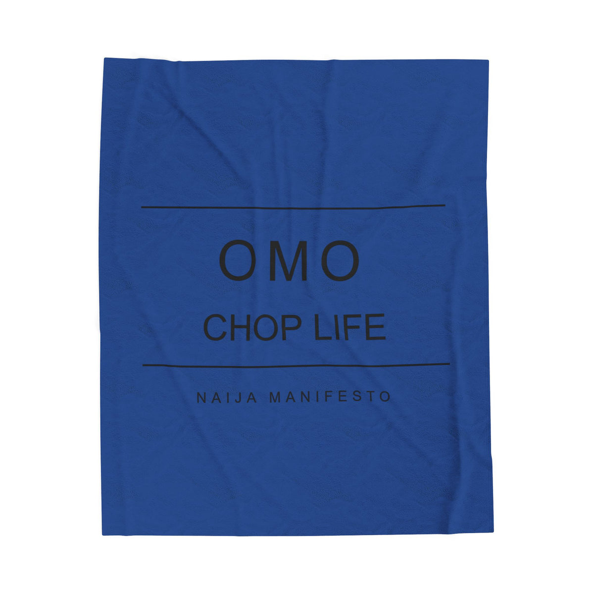OMO CHOP LIFE Naija Velveteen Throw Blanket