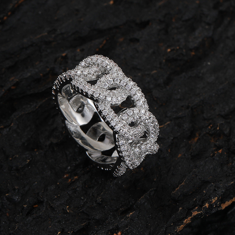 Chain Electroplated Zircon Rings